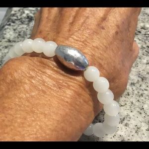 Milky White Jade Bracelet